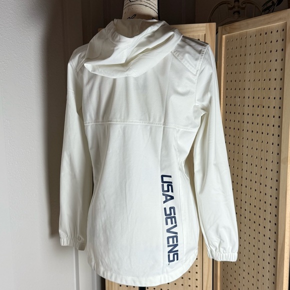 G-III Sports by Carl Banks USA Rugby Sevens White Full-Zip Jacket Small - Picture 4 of 9